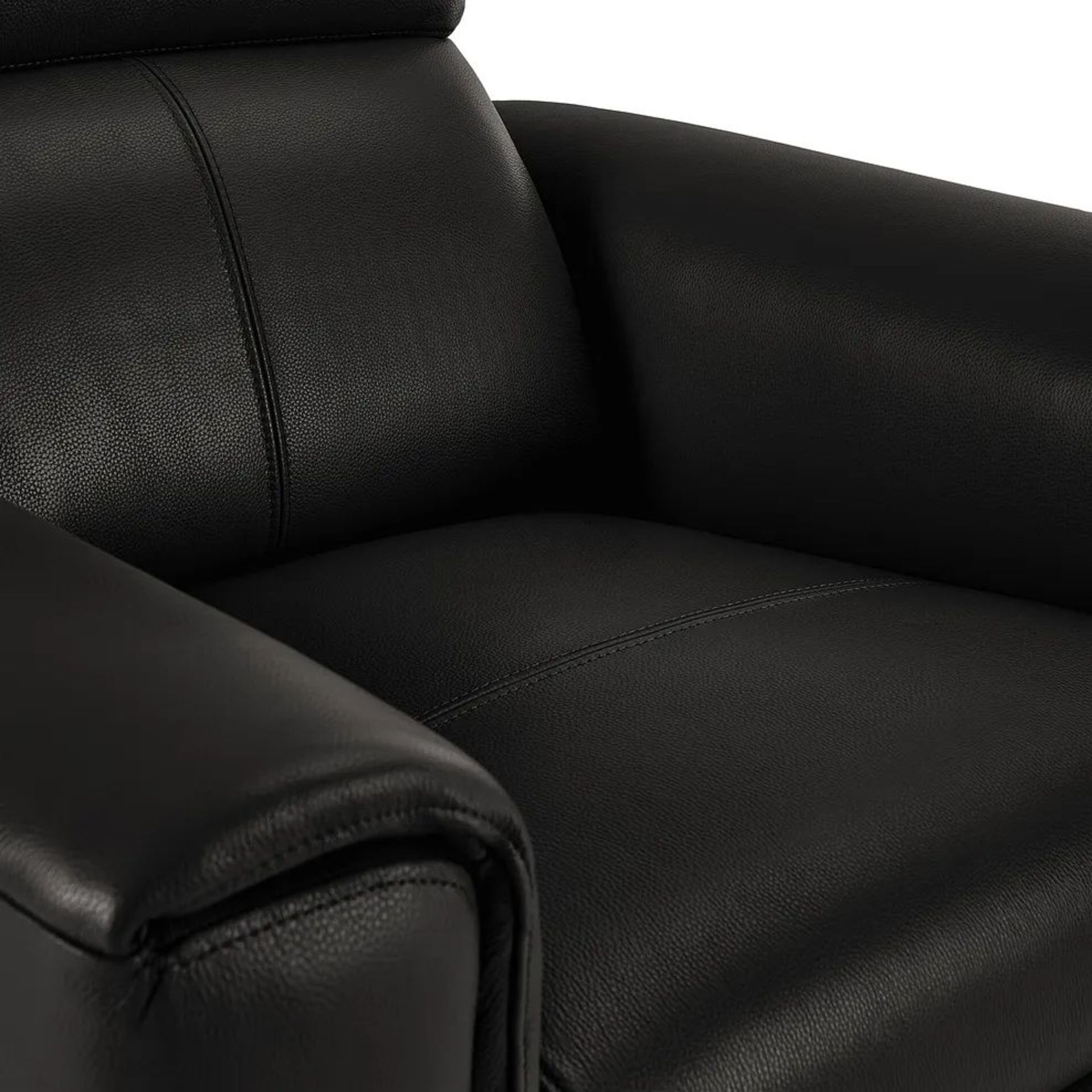 BRAND NEW SAMSON Static Armchair - BLACK LEATHER. RRP £1149. Showcasing neat, modern design that's - Image 4 of 6