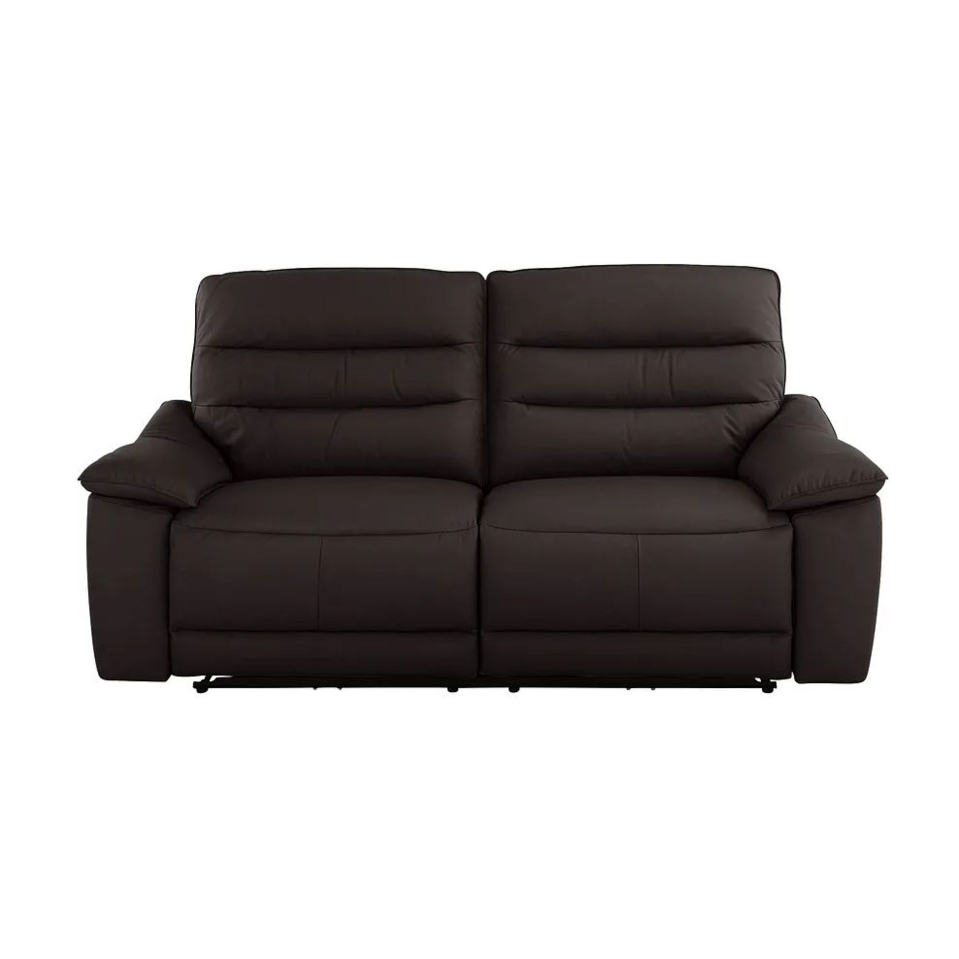 BRAND NEW CARTER 3 Seater Electric Recliner Sofa - BROWN LEATHER. RRP £1699. Showcasing classic - Image 2 of 11