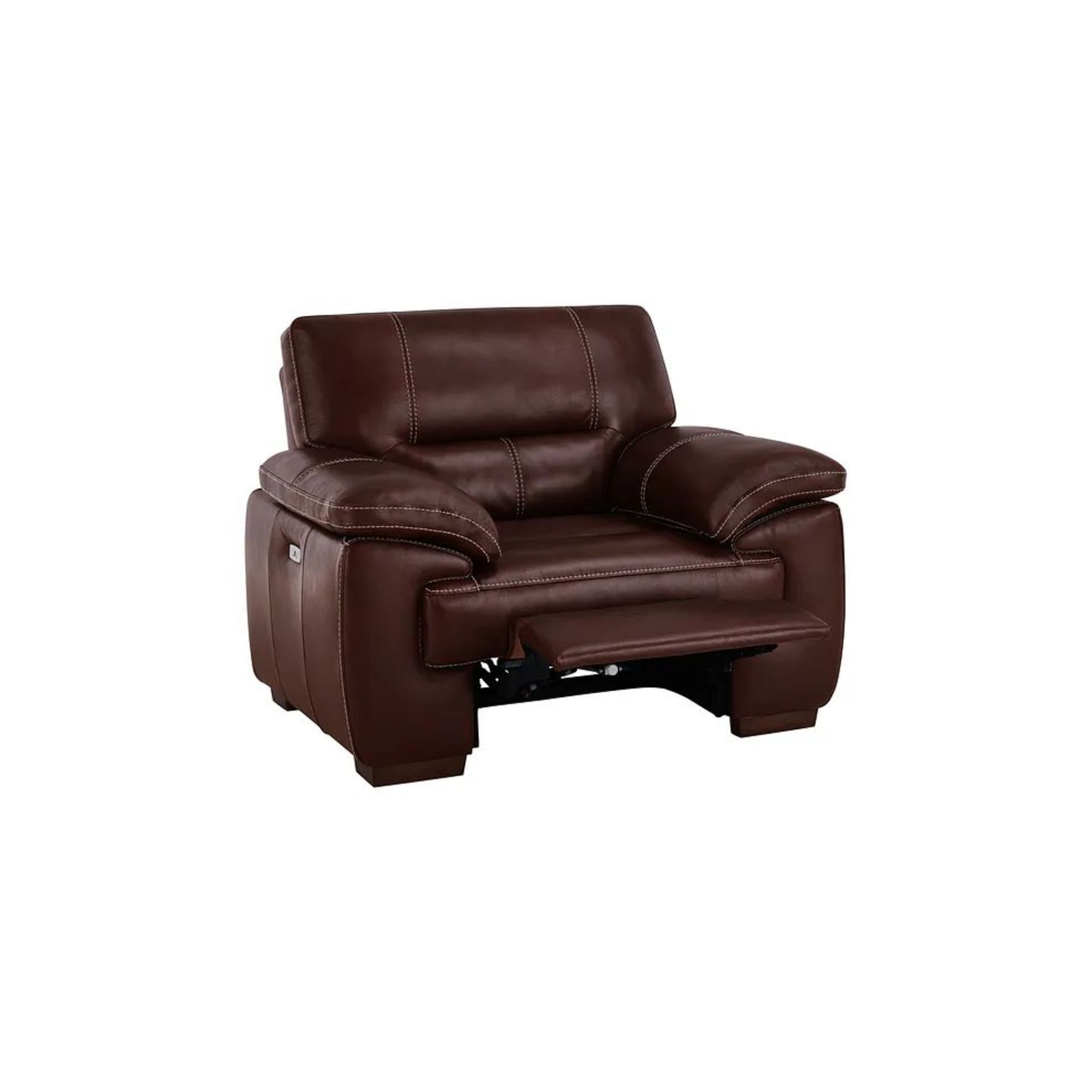BRAND NEW ARLINGTON Electric Recliner Armchair - TAN LEATHER. RRP £1199. Create a traditional and - Image 4 of 12