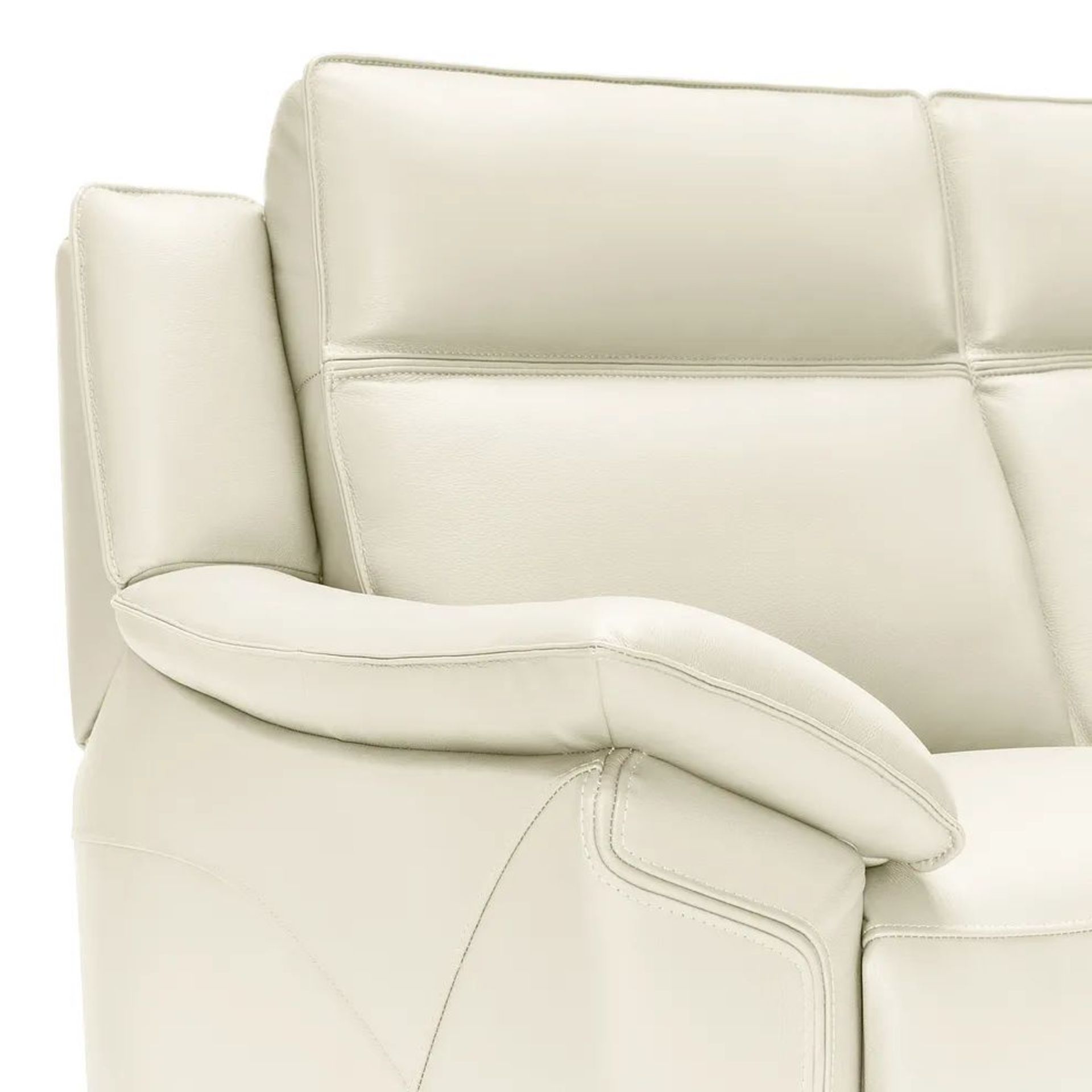 BRAND NEW DUNE 2 Seater Sofa - SNOW WHITE LEATHER. RRP £1579. Pairing comfort with classic design, - Image 7 of 8