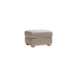 BRAND NEW SAMSON Storage Footstool - STONE LEATHER. RRP £349. Characterised by a simple cuboid