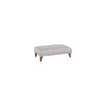 BRAND NEW JASMINE Footstool - CAMPO SILVER FABRIC. RRP £349. Built with a sturdy hardwood frame