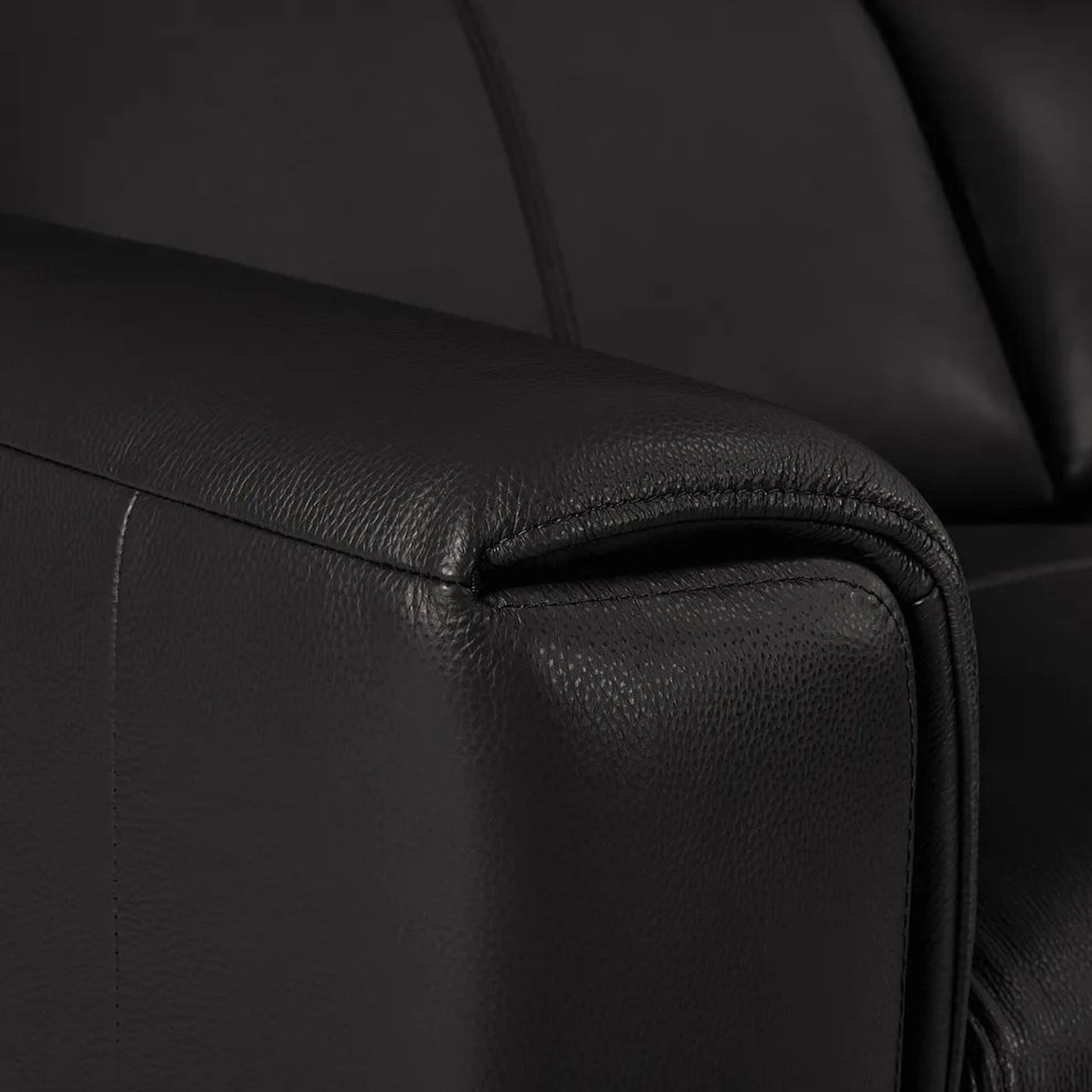 BRAND NEW SAMSON Static Armchair - BLACK LEATHER. RRP £1149. Showcasing neat, modern design that's - Image 6 of 6