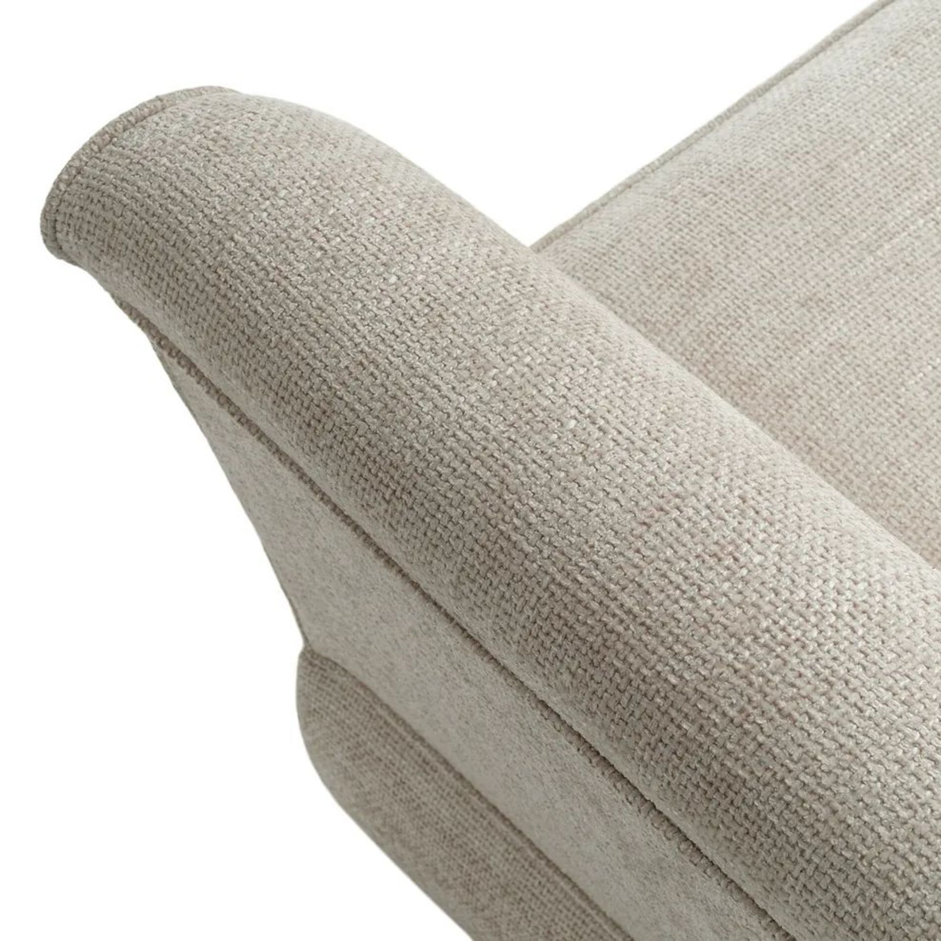 BRAND NEW CARRINGTON 3 Seater Pillow Back Sofa - NATURAL FABRIC. RRP £1099. Make our 3-seater pillow - Image 5 of 8