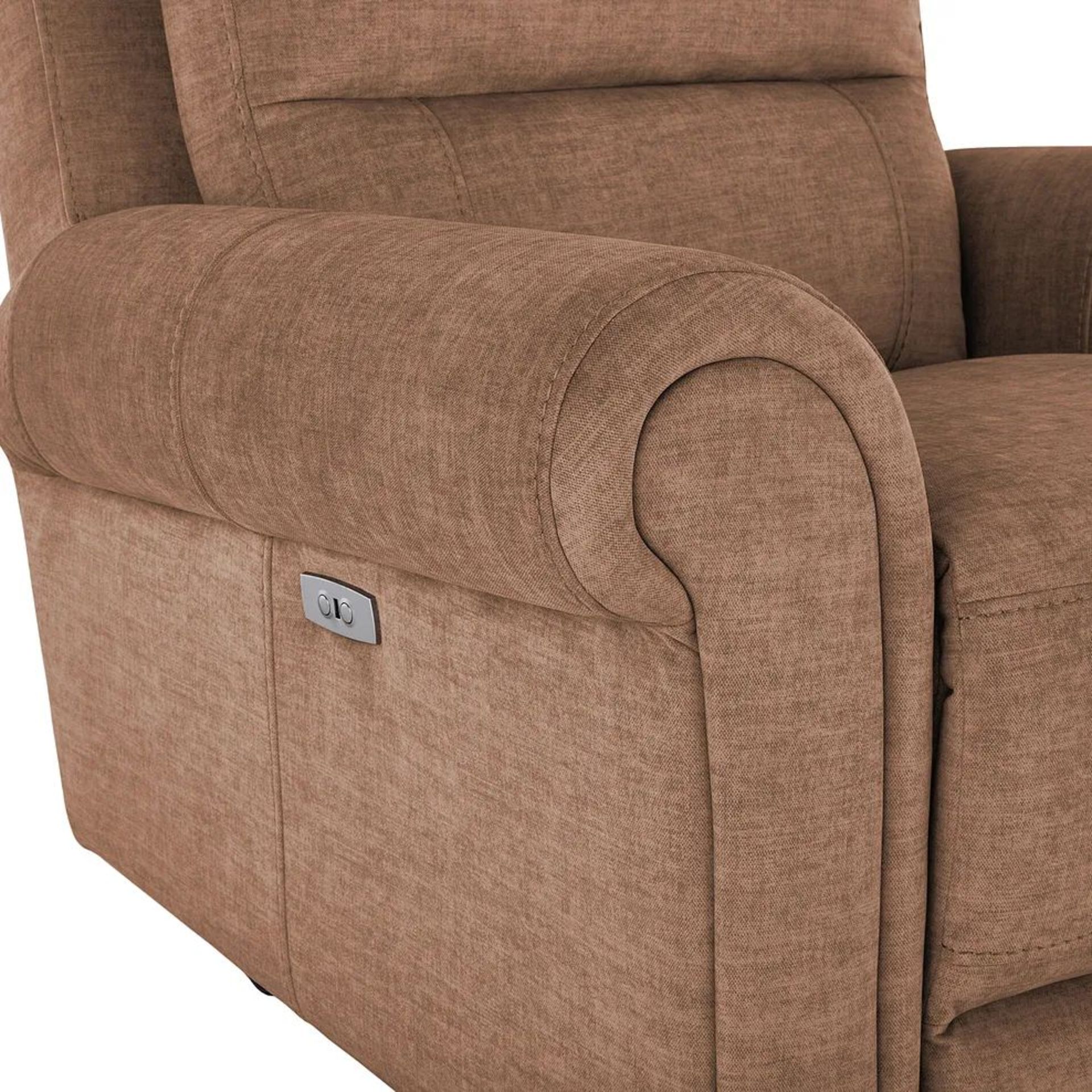 BRAND NEW COLORADO Electric Recliner Armchair - PLUSH BROWN FABRIC. RRP £799. Shown here in Plush - Bild 10 aus 11