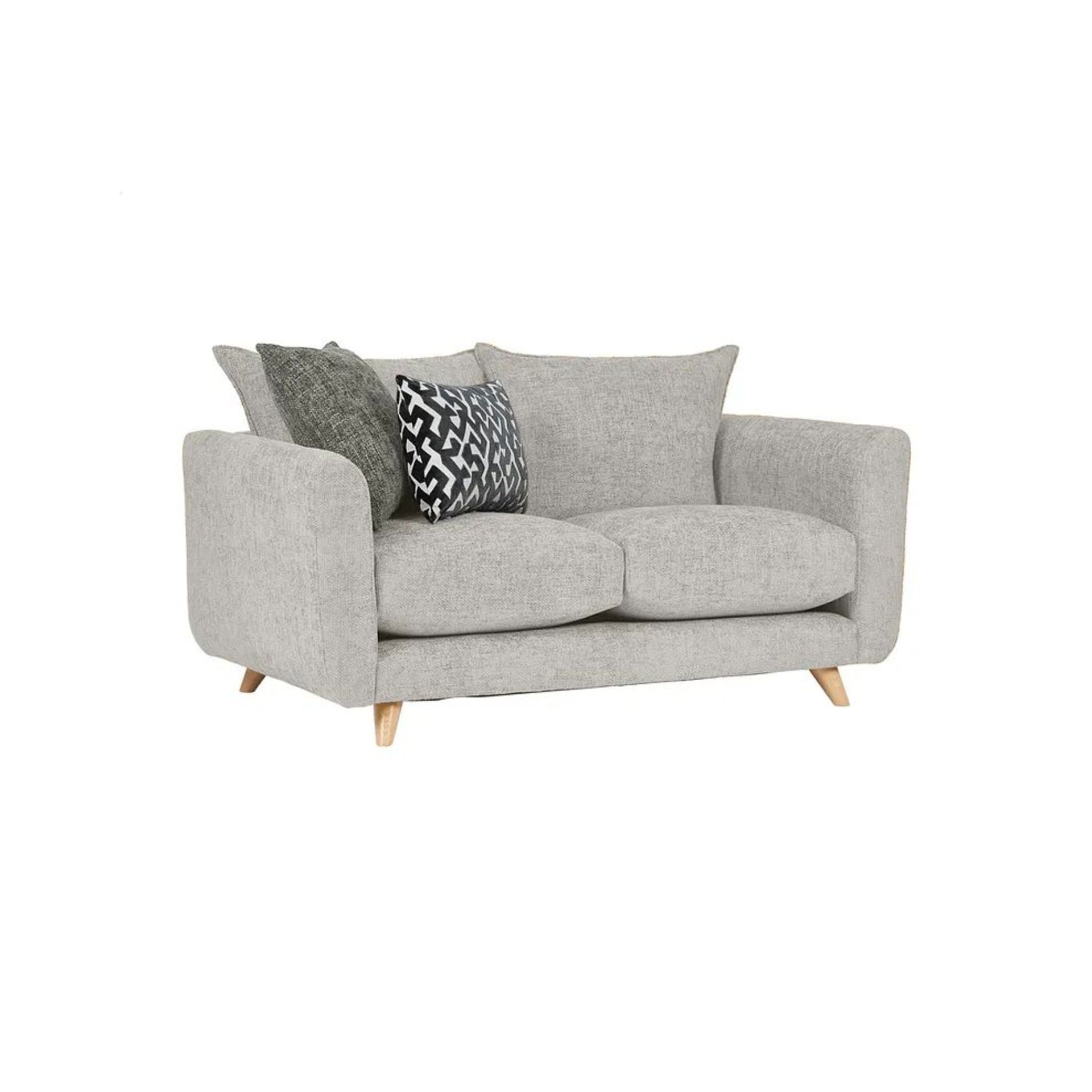 BRAND NEW DALBY 2 Seater Sofa - SILVER FABRIC. RRP £1569. Our Dalby 2-seater sofa, shown here in