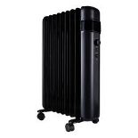 TCP Smart 220-240V 2kW Black Smart Oil-filled radiator. - S2.12. Exceptional design quality and