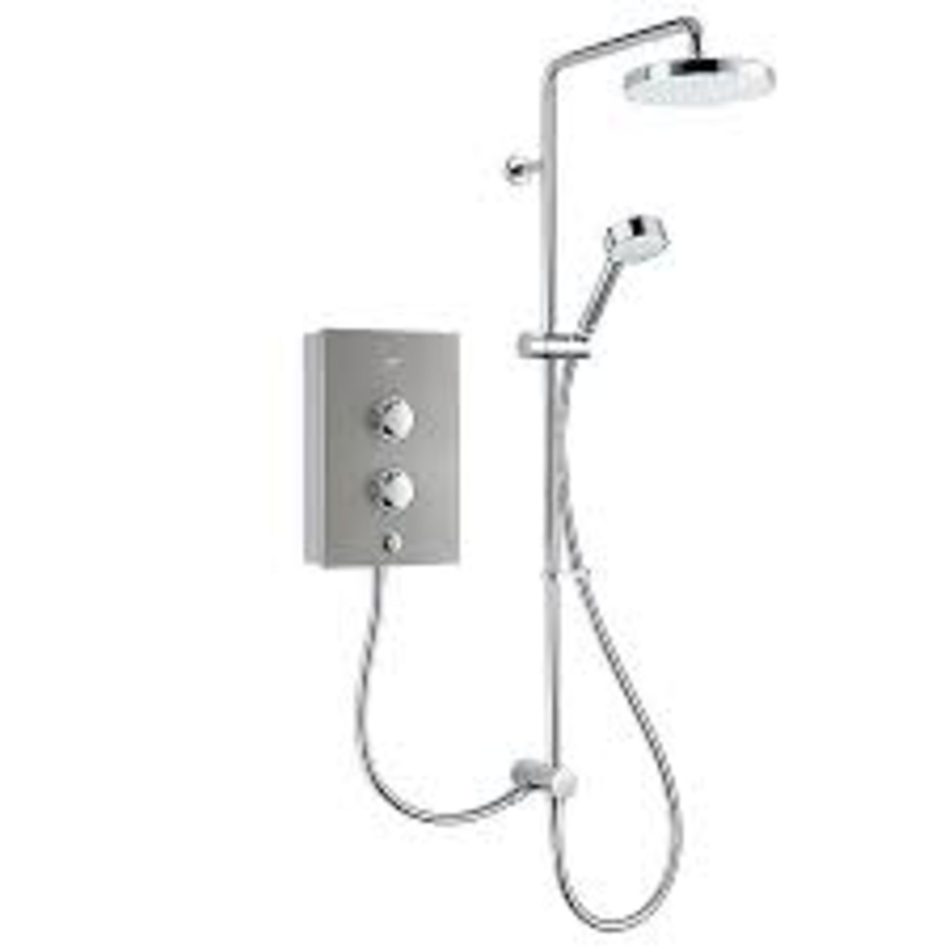 Mira Decor Dual 10.8kW Warm Silver Electric Shower. - S2.13.