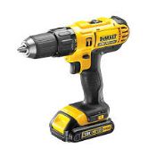 DeWalt XR 18V Li-ion Brushed Cordless Combi drill . - S2.12 With Carry Case.