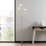 GoodHome Phaidros Chrome effect Floor light. - S2.15. The Phaidros 3 lamp floor light has a