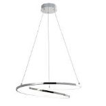 GoodHome Pegmati Chrome effect LED Pendant ceiling light. - S2.9.