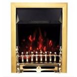 Focal Point Blenheim Brass LED Electric Inset Fire. - S2.9.