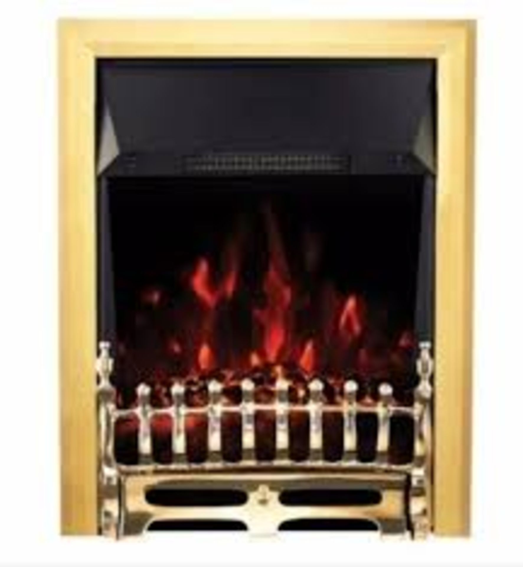 Focal Point Blenheim Brass LED Electric Inset Fire. - S2.9.