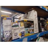 Shelf Mixed Lot to include; Universal Sprayers, Xhoses, Outdoor Socket, Construction Boots and more.