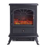 Focal Point ES 2000 Matt Black Electric Stove. - S2.11. This electric fire features a flame effect