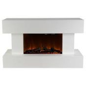 Focal Point Rivenhall 2kW Gloss White Electric Fire. - S2. RRP £495.00.