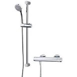 SWIRL COOLTOUCH REAR-FED EXPOSED CHROME THERMOSTATIC MIXER SHOWER. - ER49