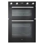 Cooke & Lewis CLELDO105 Built-in Double oven - Mirrored black. - ER52.