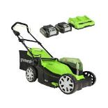 Greenworks 48V 41cm Cordless Lawnmower. - ER50.