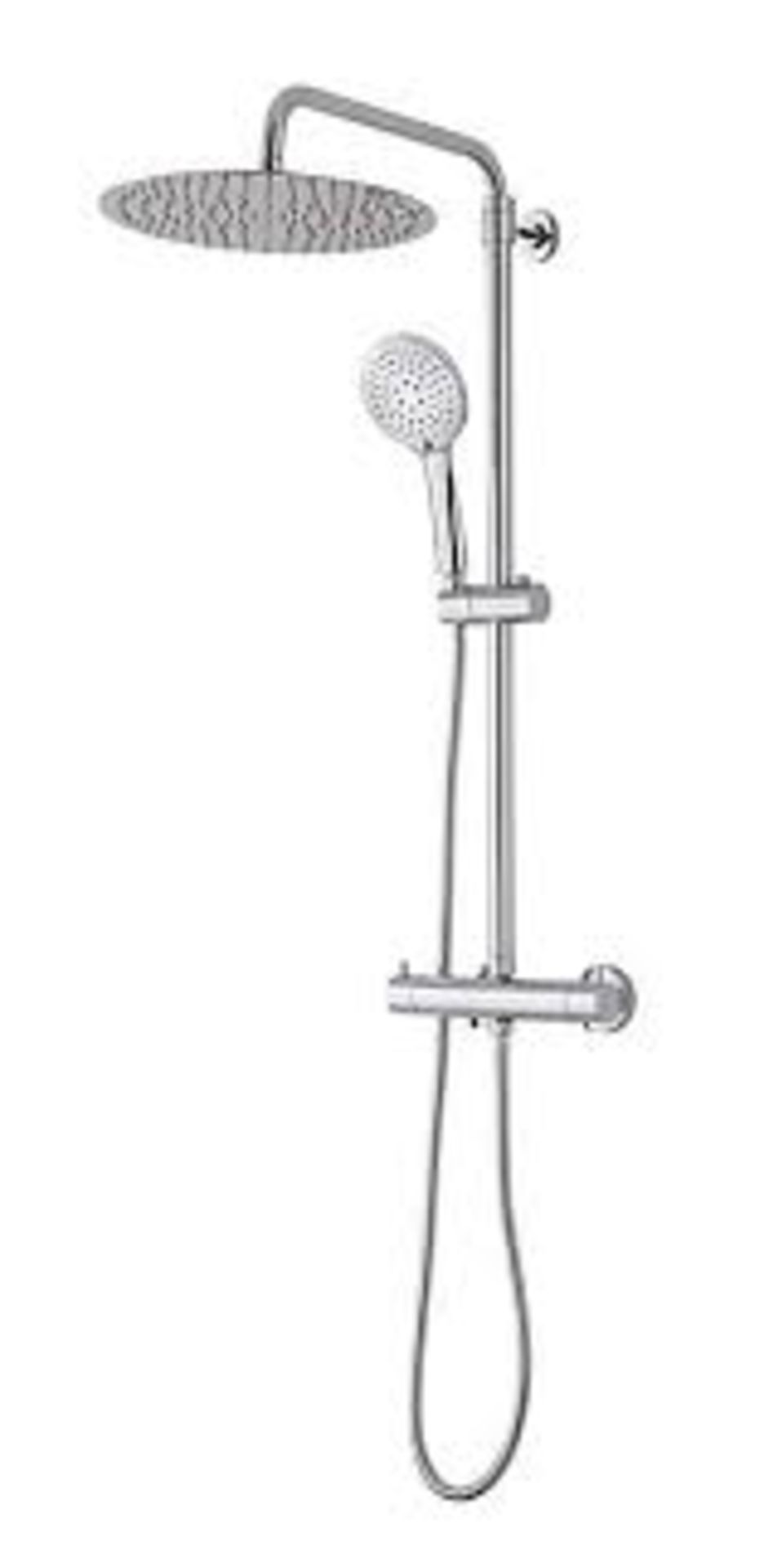 Cooke & Lewis CHROME effect Wall-mounted Thermostatic Mixer. - ER48