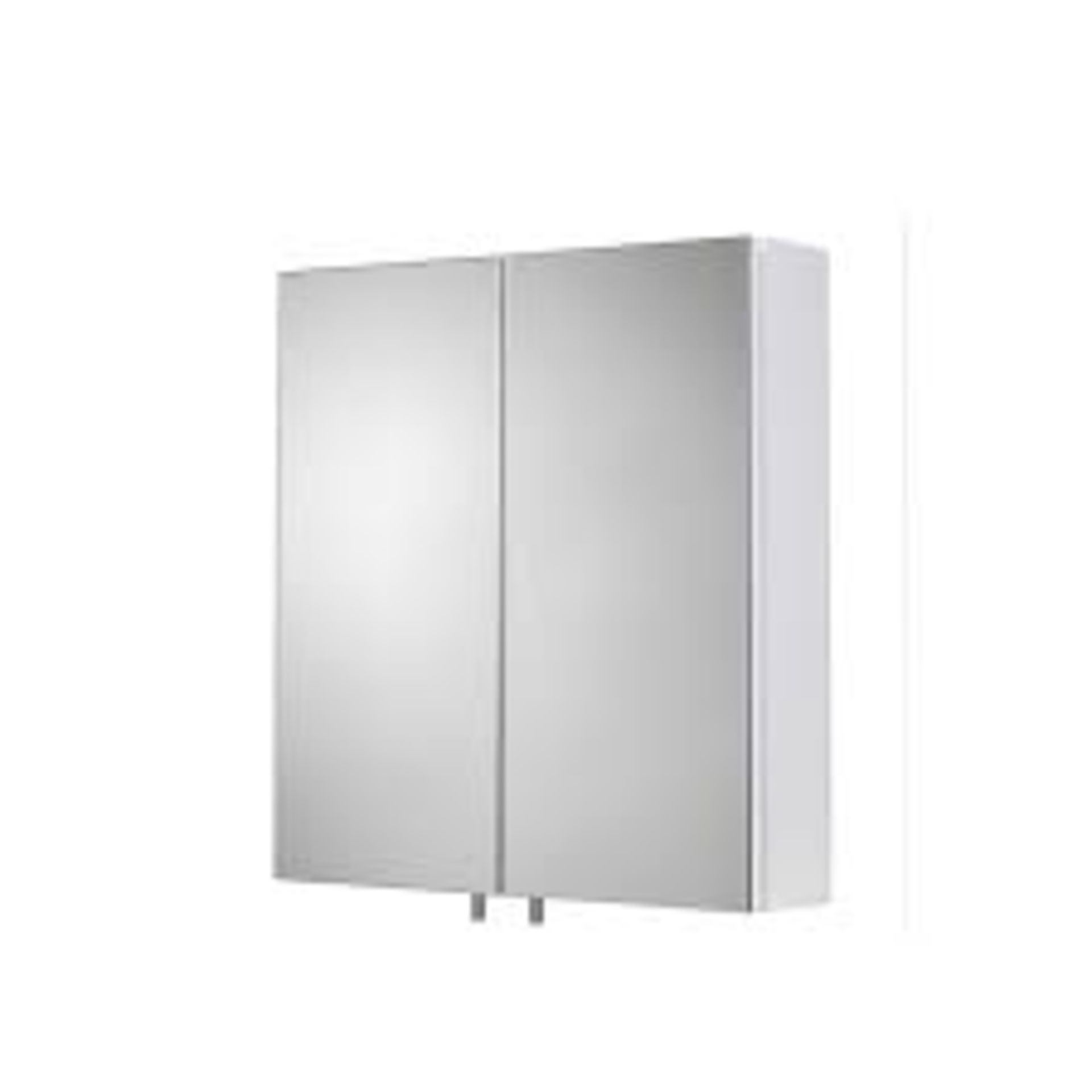 Croydex Cullen Gloss White Wall-mounted Double Bathroom Cabinet. - ER48