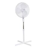 White 16" 40W Pedestal fan. - ER48