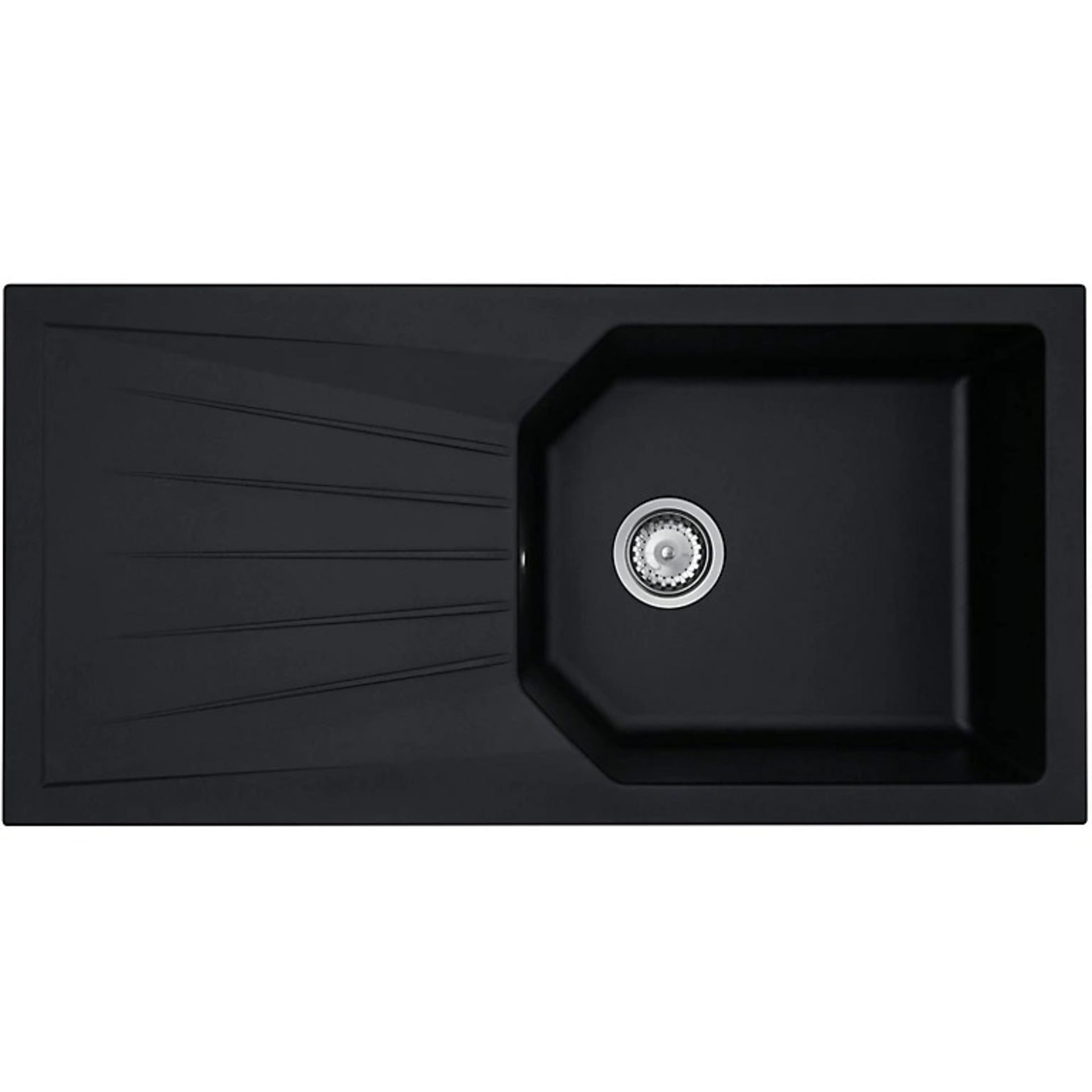 Liquida 1.0 Bowl BIO Composite Reversible Inset Black Kitchen Sink - ER51