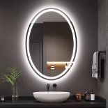 Dripex 500×700mm Oval LED Bathroom Mirror with Light. - ER50 *size & Design may vary*