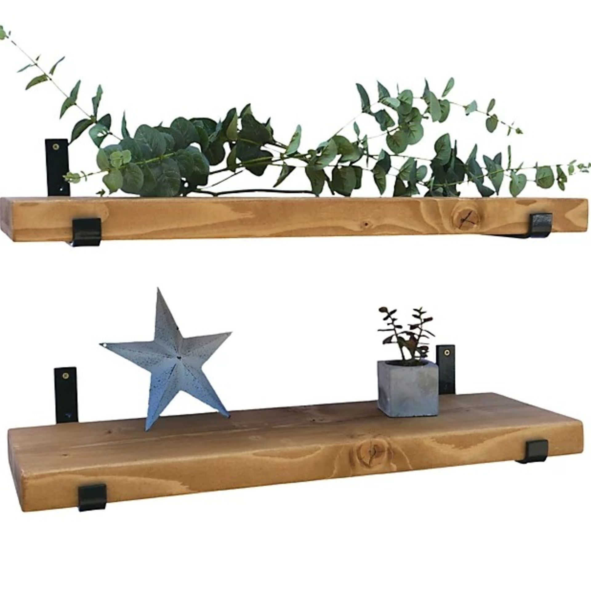 Rustic wooden Shelves- Set of two - Small - 50cm - ER51