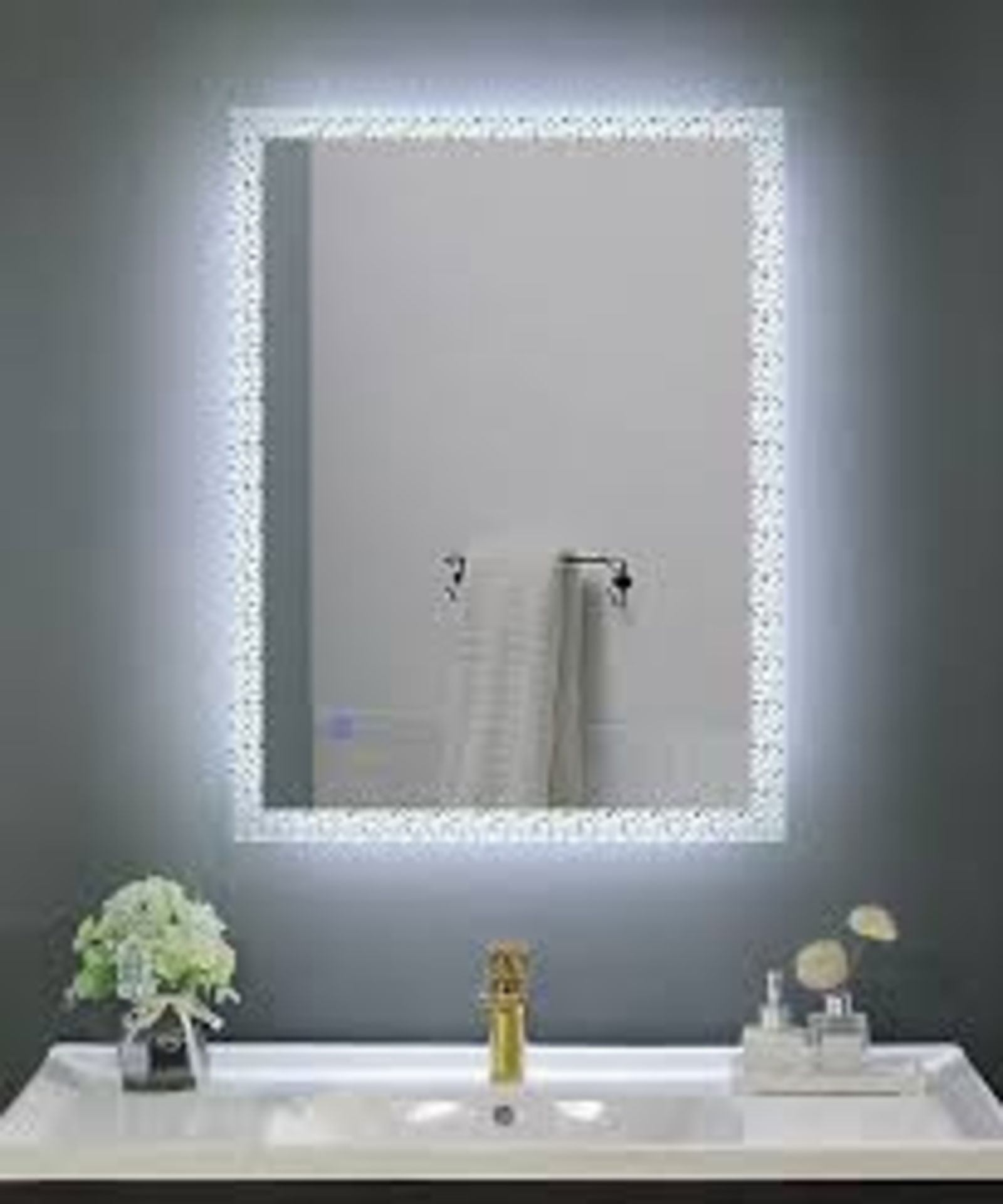 BELOFAY 450x600mm Alpha Illuminated Bathroom Mirror. - ER51.