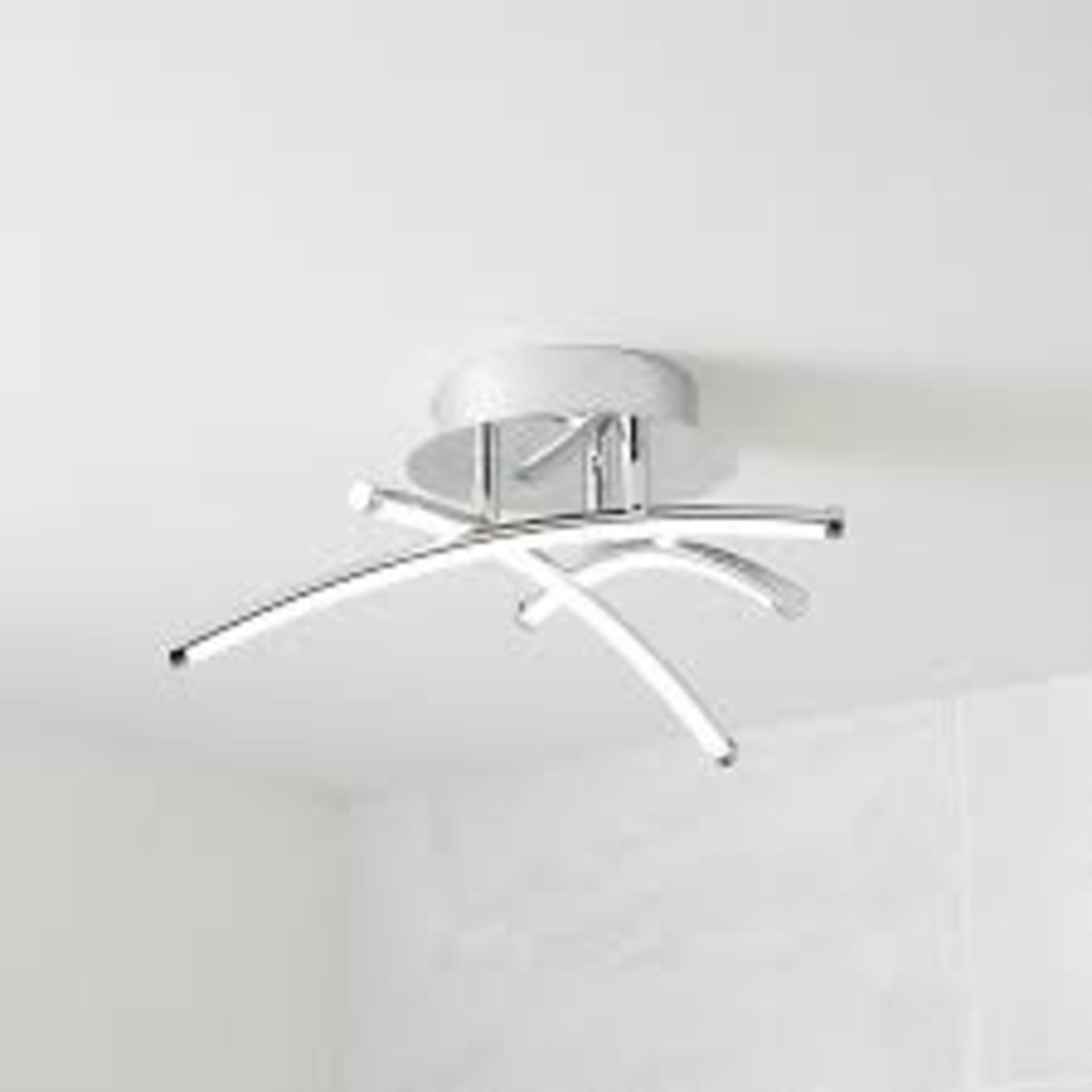 GoodHome Pavone Matt Acrylic & steel Chrome effect 3 Lamp LED. -ER50.