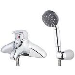 Swirl Conventional Deck-Mounted Bath Shower Mixer Chrome. - ER48