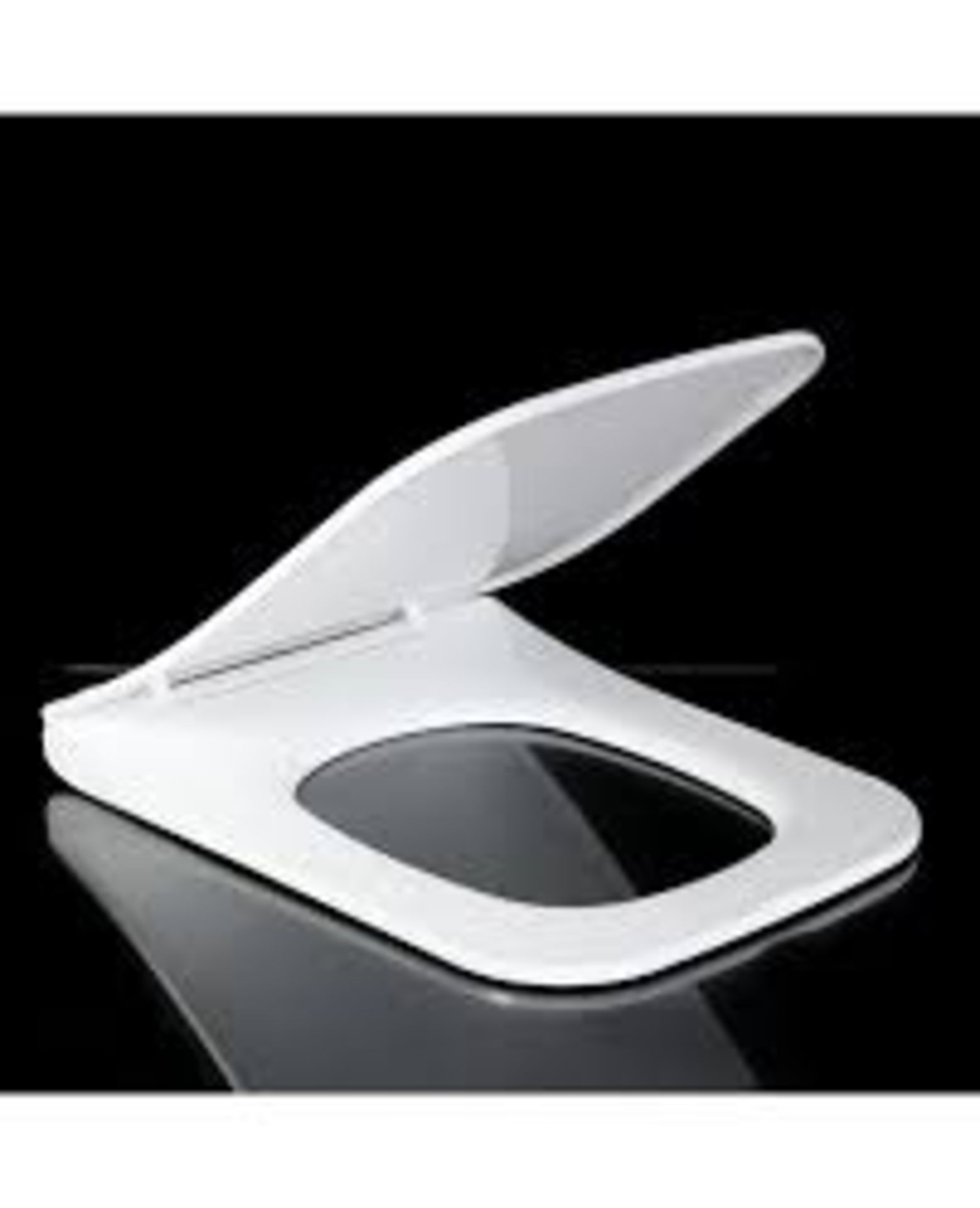 Travers Bathroom D Shaped Soft Close White Toilet Seat . - ER51.