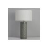 Inlight Dactyl Embossed Grey Cylinder Table Light - ER52