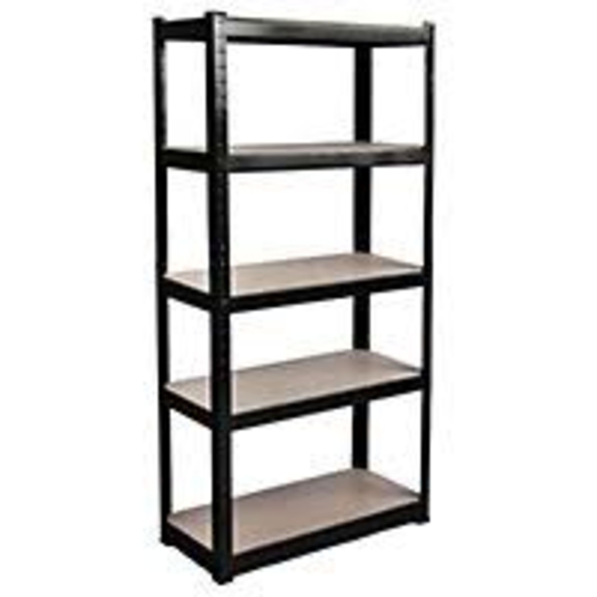 Home Vida 5 Tier Shelf Black Heavy Duty Shelving Unit. - ER48