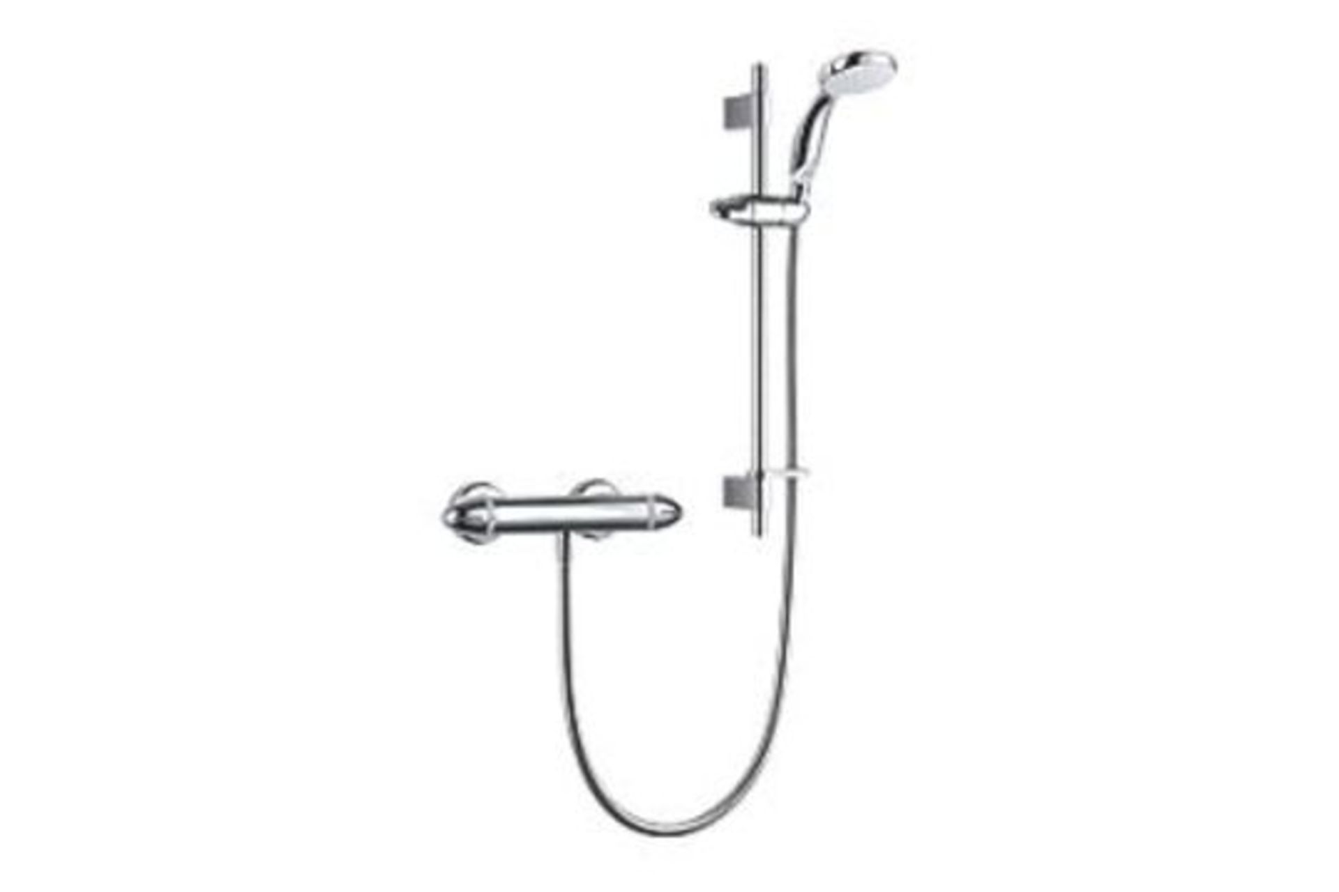 MIRA CODA PRO REAR-FED EXPOSED POLISHED CHROME THERMOSTATIC MIXER SHOWER. - ER52