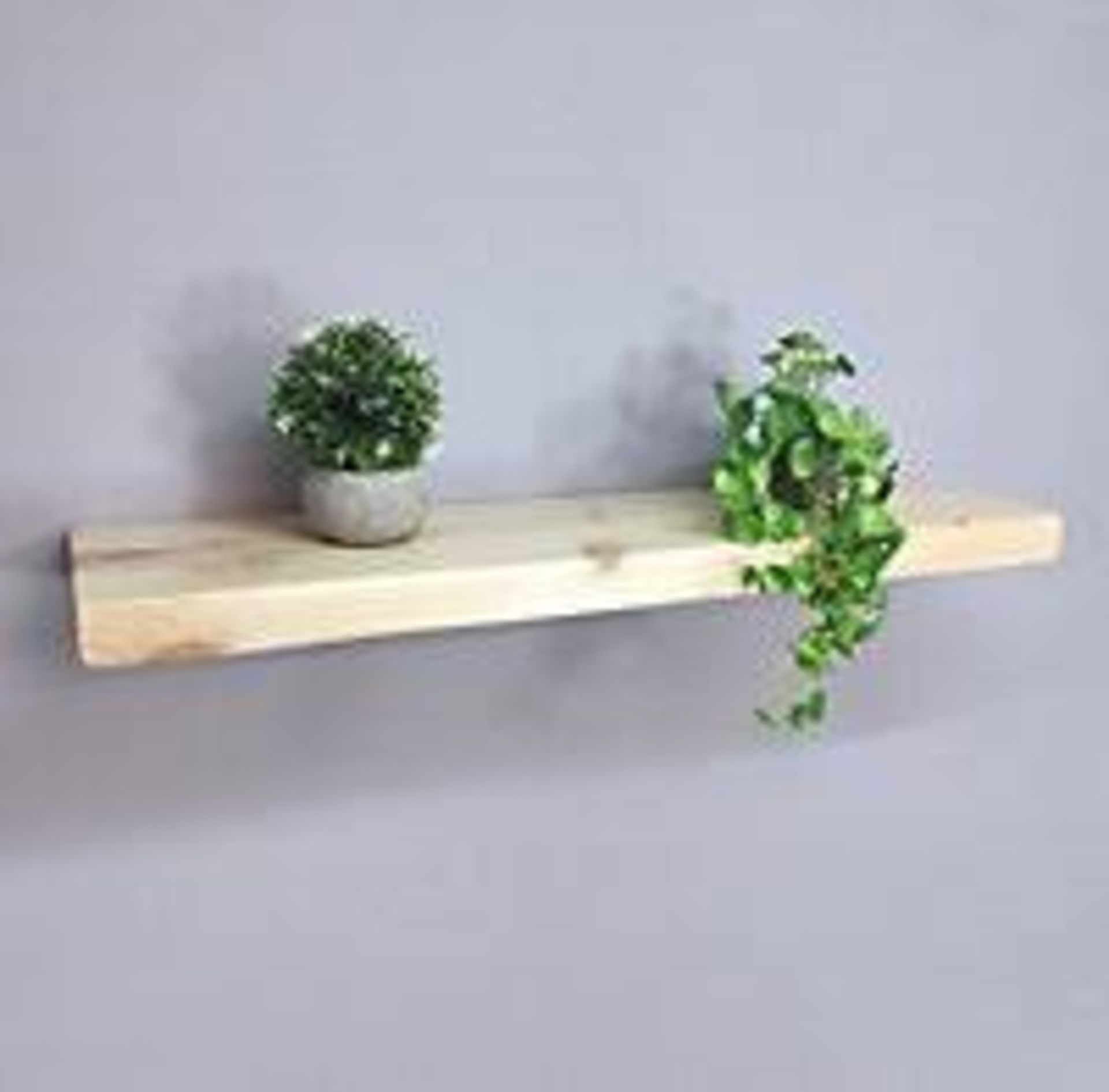 Handmade Wooden Rustic Floating Shelf 175mm Primed Length. - ER48