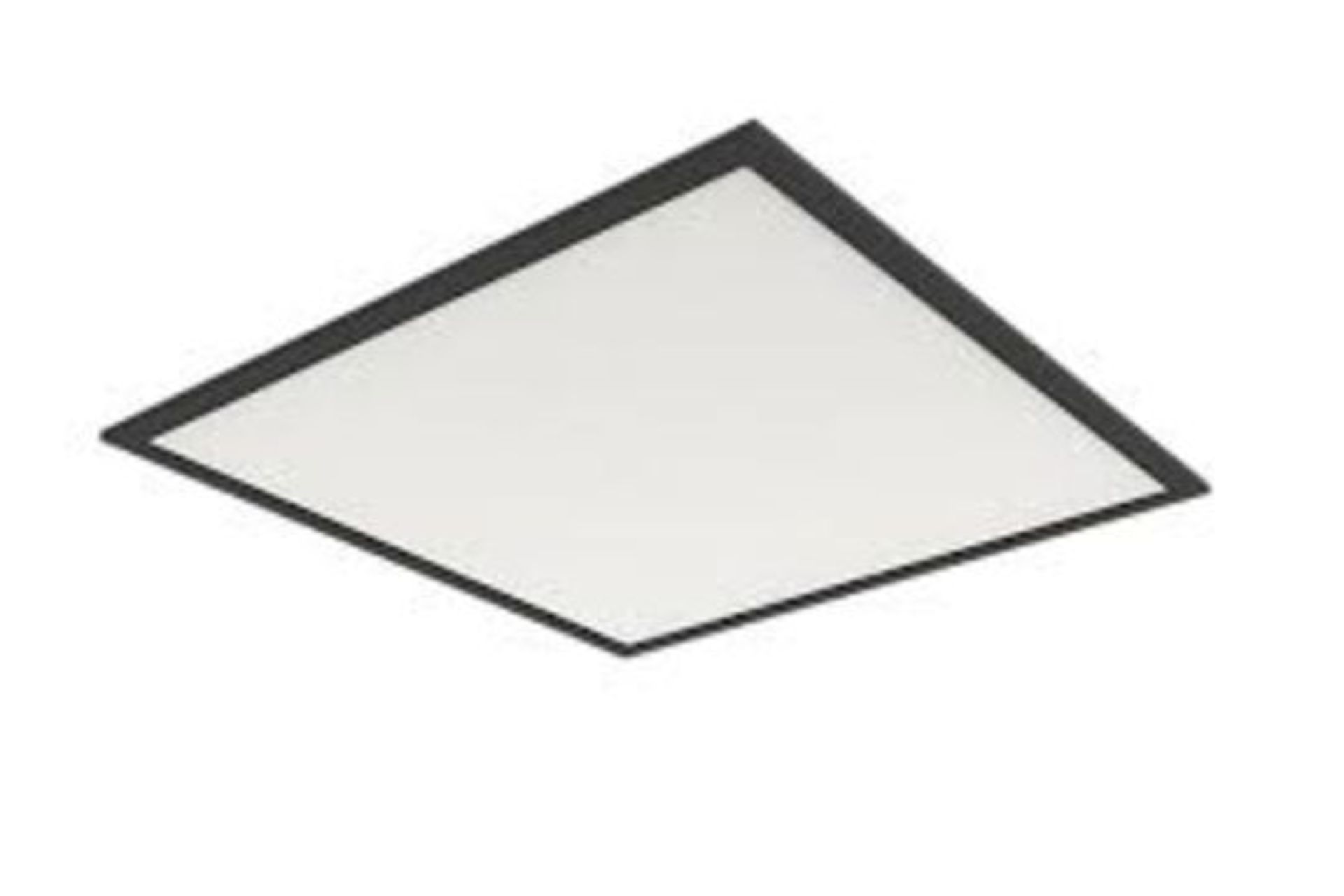 GoodHome Jemison Matt Black Aluminium Effect Square Neutral White LED Light Panel - ER48