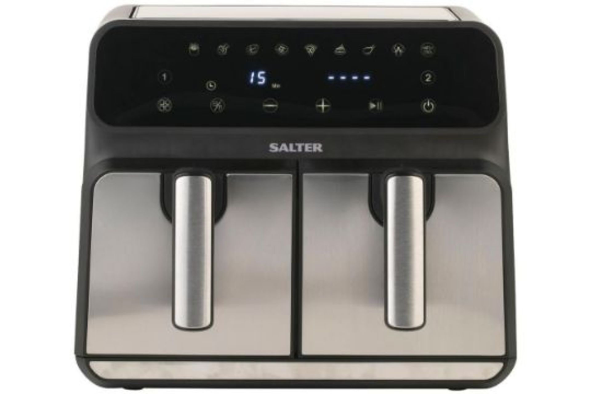 SALTER Dual Air Pro Air Fryer - Black & Stainless Steel - ER49