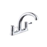 DECK-MOUNTED DUAL-LEVER MIXER KITCHEN TAP CHROME. - ER52
