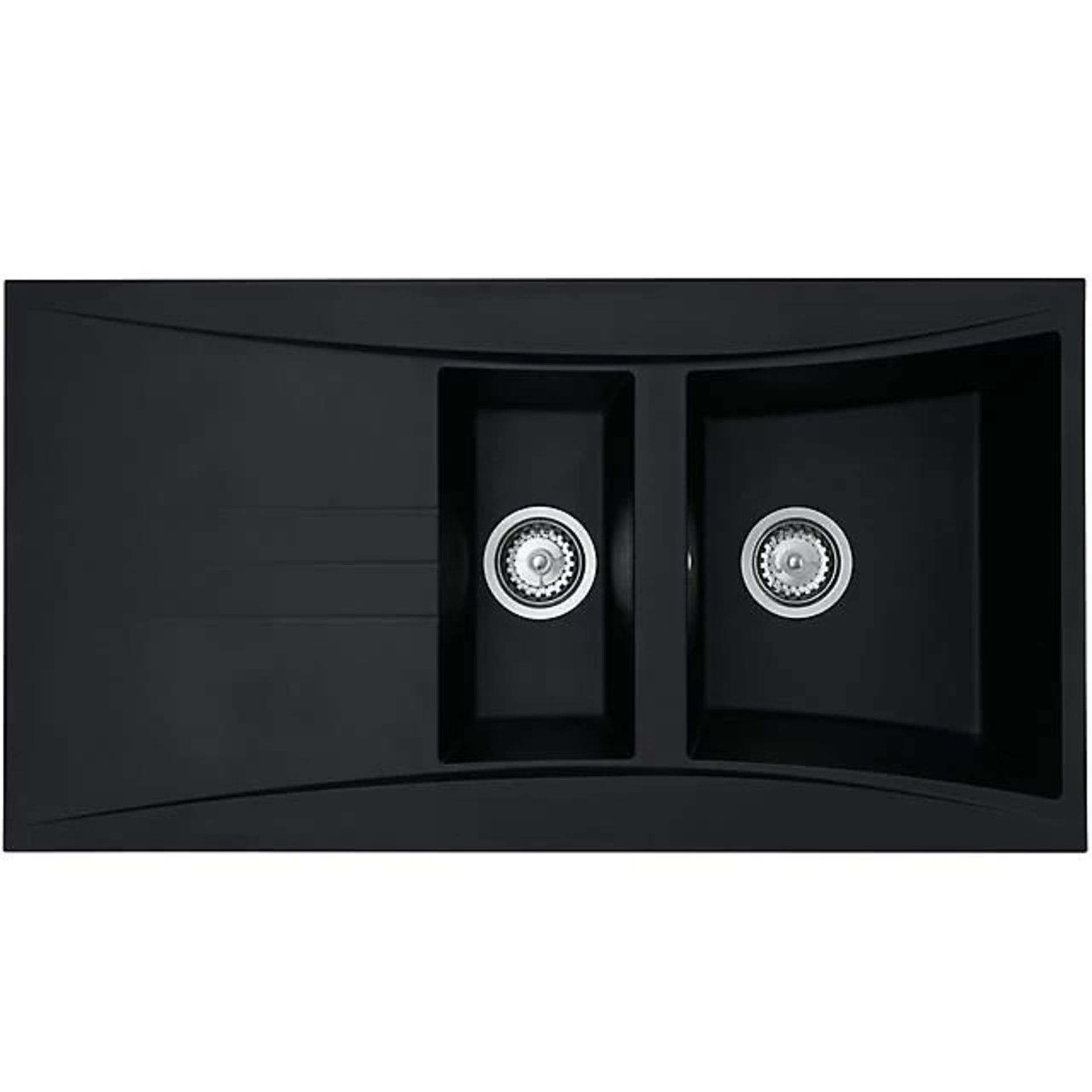 Liquida SEV150BL 1.5 Bowl BIO Composite Inset Reversible Black Kitchen Sink - ER51