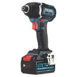 Erbauer Impact Driver EID18-Li 18V Li-Ion Ext Brushless Cordless. - ER48 With Carry Case.