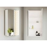 Bathroom Mirror Cabinet Mirrored Wall Unit 400 Compact Cupboard. - ER52.
