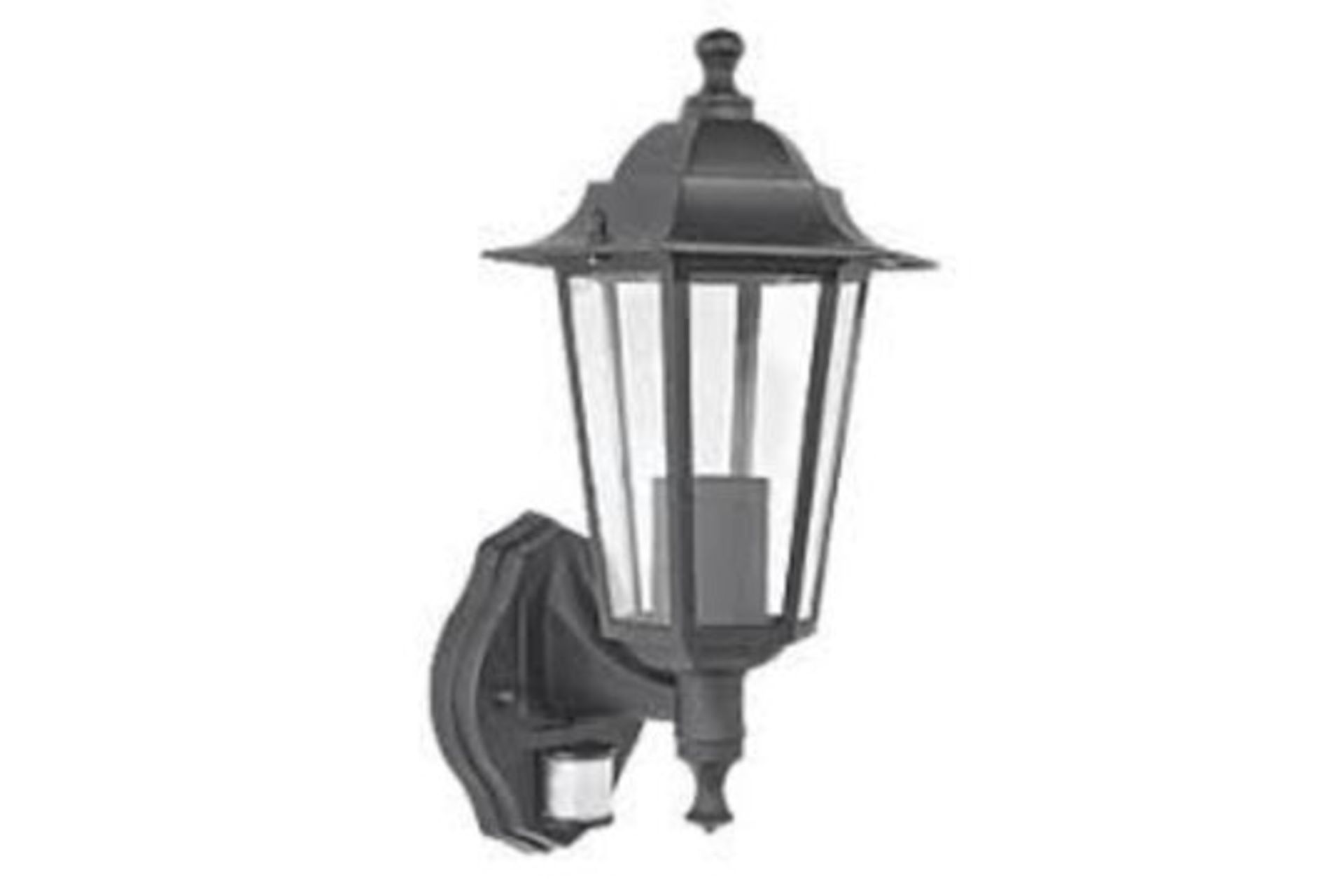 Outdoor Coach Lantern With PIR Sensor Matt Black. -Er52