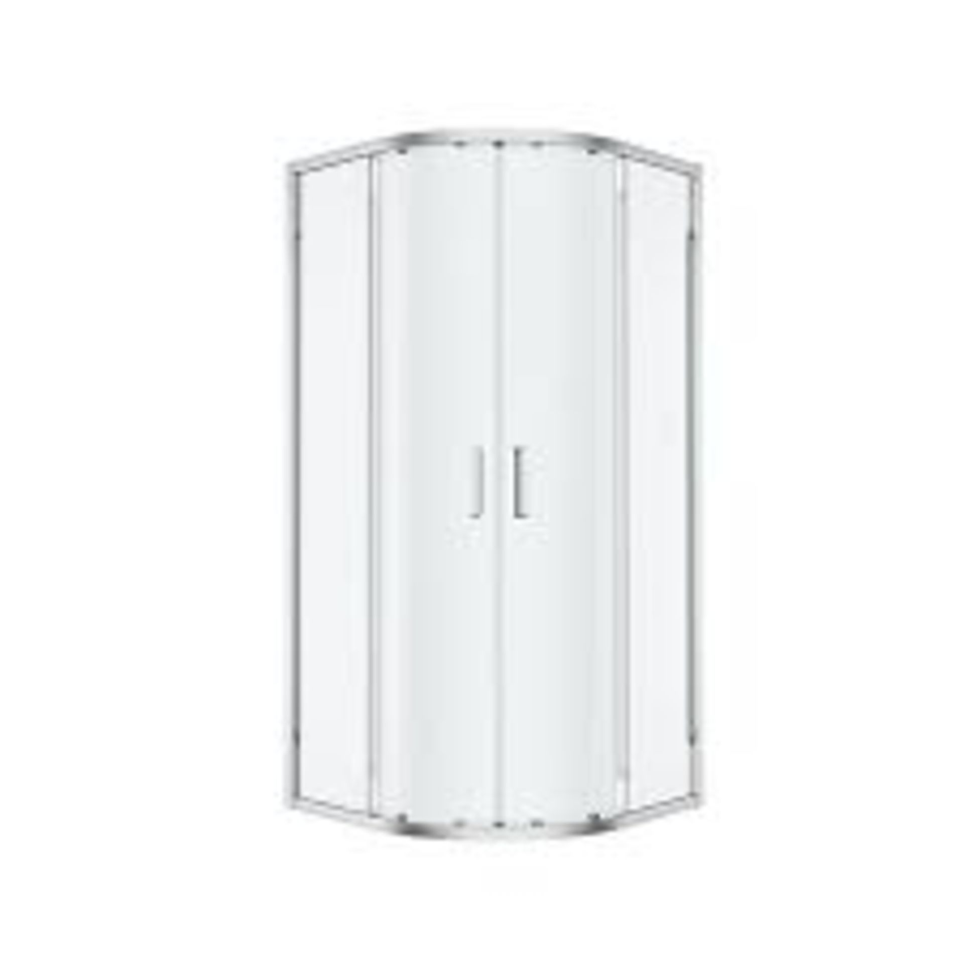 GoodHome Ledava Clear glass Chrome effect Quadrant Shower Enclosure. - ER48