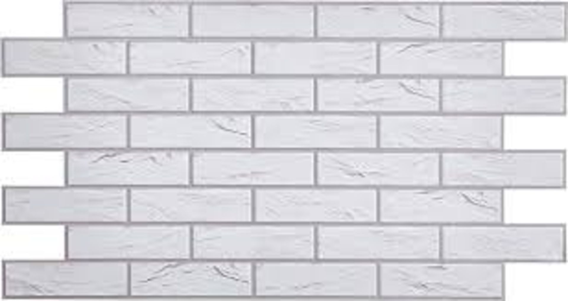 3D White Loft Exposed Brick Effect. - ER48