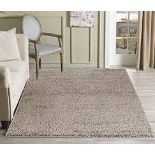 Modern Shaggy Rug: 120x170cm /Light Beige. - ER49