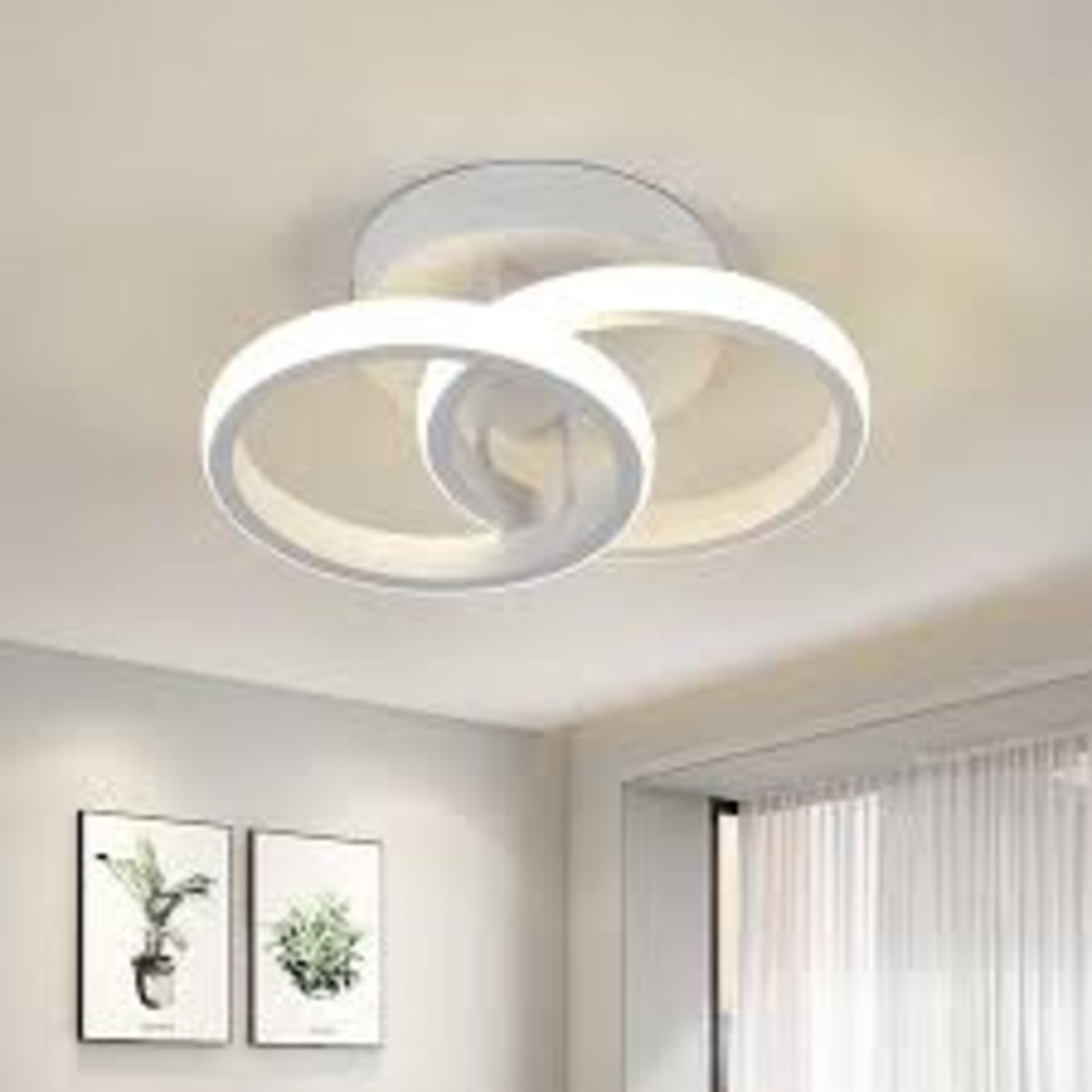 Acrylic LED Semi Flush Mount Ceiling Light. - ER50.