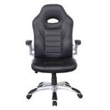 Zoow Adjustable Ergonomic Swiveling PC & Racing Game Chair. - ER48 *design may vary*
