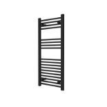 Flomasta Flat, Black Vertical Flat Towel radiator (W)450mm x (H)1000mm - ER51